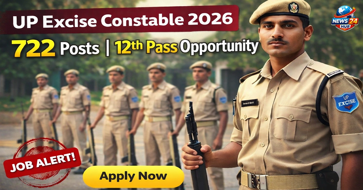 UP Excise Constable Bharti 2026: 12वीं पास युवाओं के लिए सुनहरा मौका, 722 पदों पर भर्ती—जानें पूरी eligibility और जरूरी तारीखें