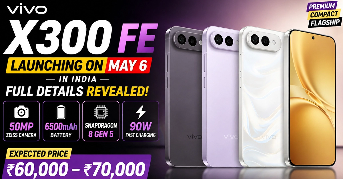 Vivo X300 FE smartphone with premium design and triple camera setup